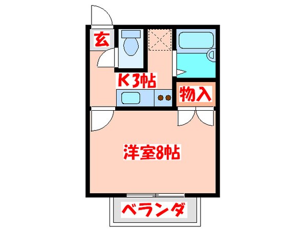 日の出ハイツの物件間取画像